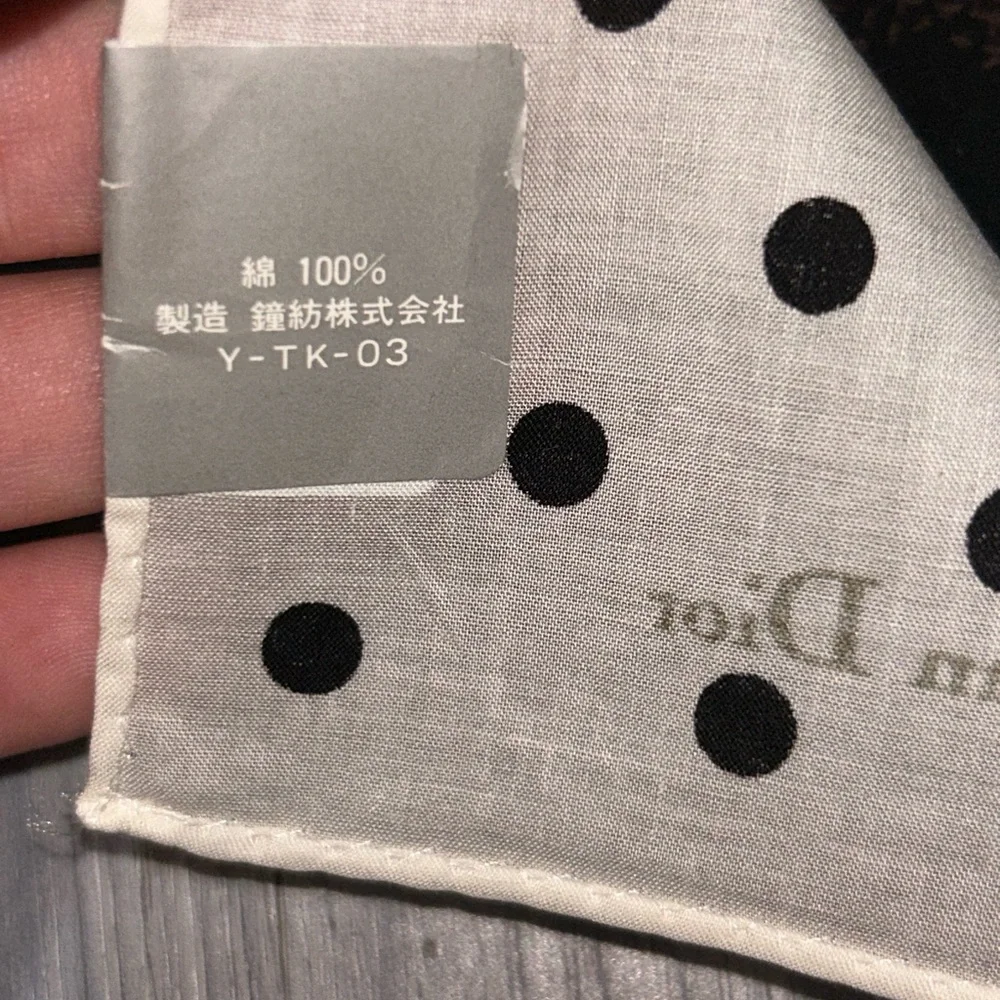 Christian Dior Vintage 90s Cannage Bag Polka Dot Handkerchief Scarf